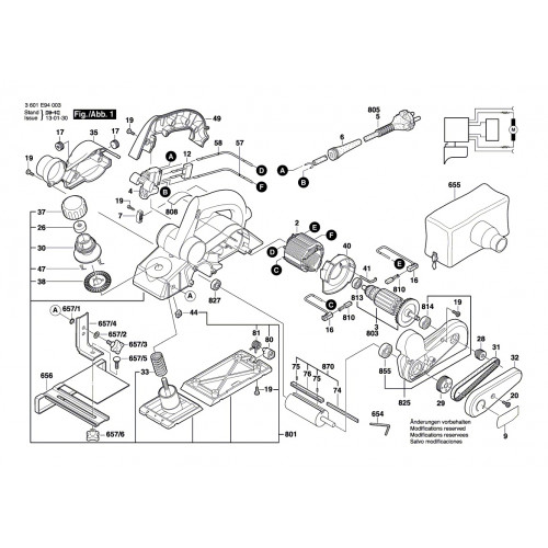 Запчасти для рубанка Bosch GHO 15-82